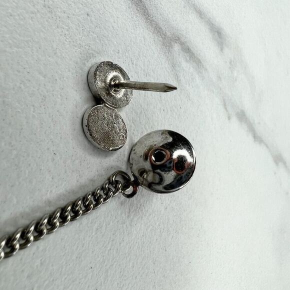 Vintage Silver Tone Infinity Lapel Tie Tack Pin - Picture 6 of 6